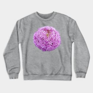 Purple Allium Floral Photo Crewneck Sweatshirt